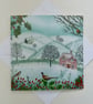 Winter Fields, blank greetings card - Image 2