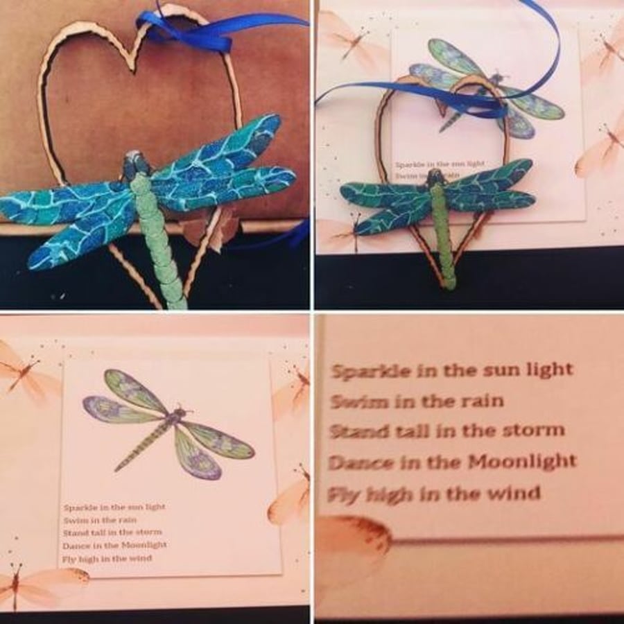 Dragonfly Heart with Quote Card