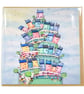 Card - Whimsical Colourful Houses - Blank Inside with Envelope - Image 3
