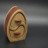 Handmade Wooden Trinket, Jewel Box. Scottish Ash and African Sapele."