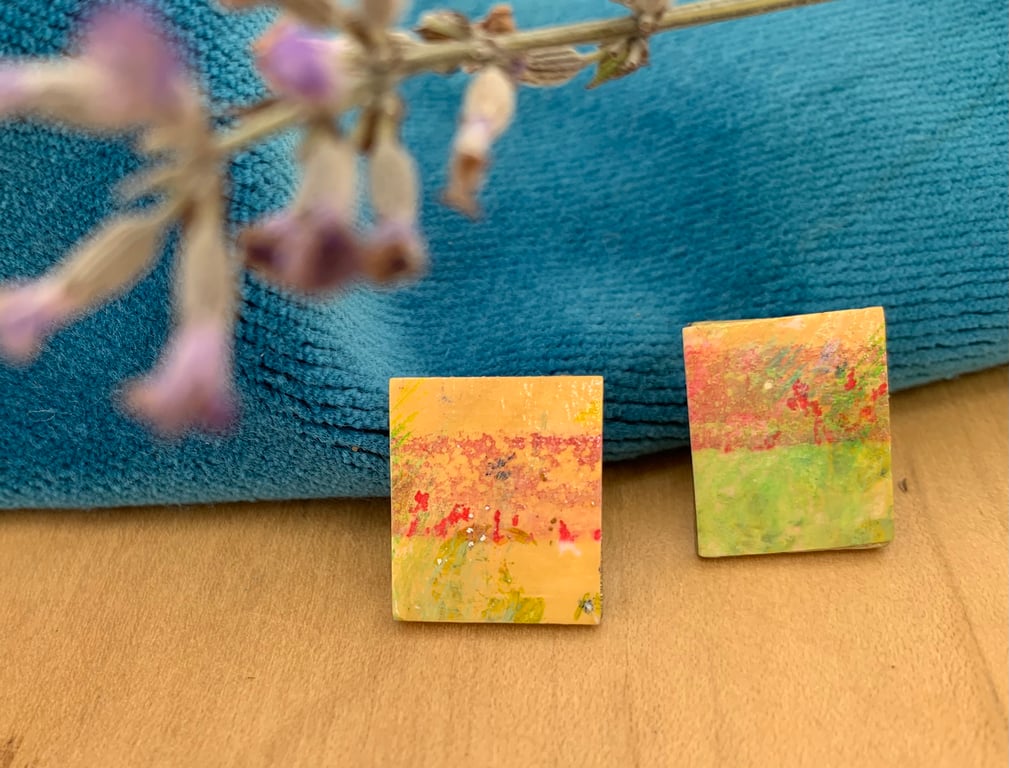 Stainless steel post earrings 