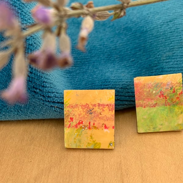 Stainless steel post earrings 