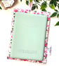 Handmade Pink Floral Kindle Sleeve, E-reader pouch - Image 3