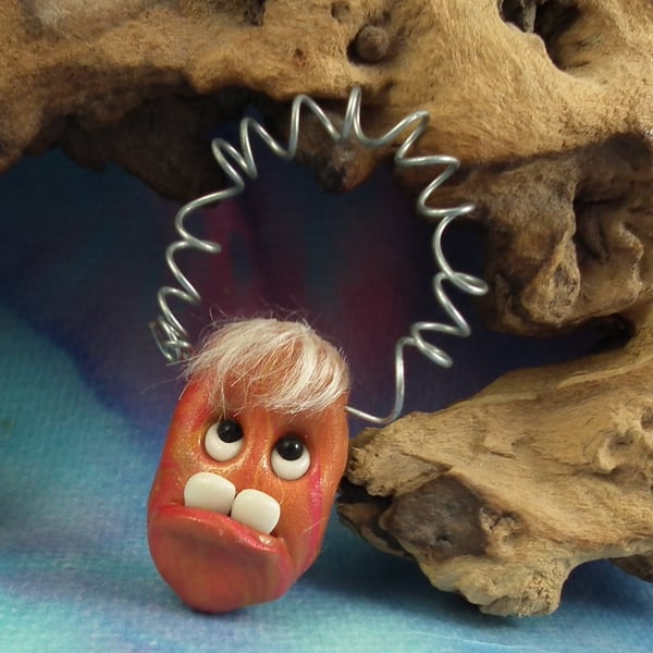 Sale Wired Hanging Woodland FirkinTroll OOAK Sculpt by Ann Galvin