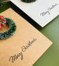Mini tartan wreath Christmas card handmade winter holiday greeting farmhouse art - Image 3