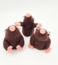 Woolly Mole - Needle Felted Handmade Decoration - Image 2