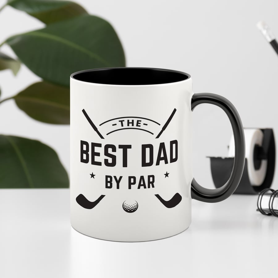 Best Dad By Par - Cross Clubs Golf Mug: Perfect Golf Gift For Father's Day