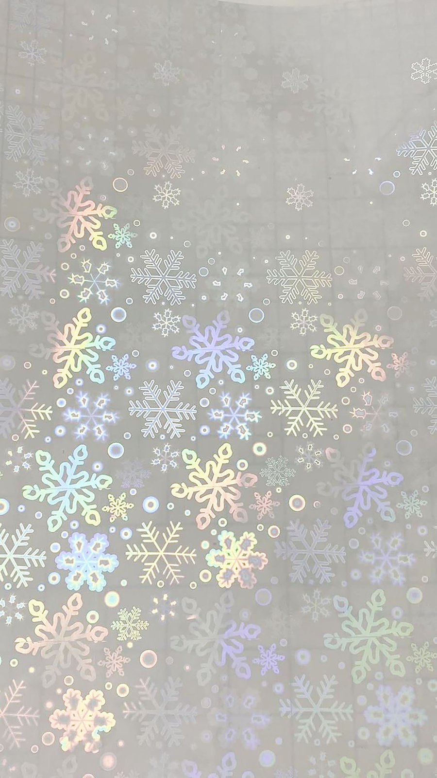 10 Sheets Self Adhesive Sparkle Christmas Snowflake Transparent Holographic Viny