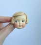 Googly Doll Face Brooch - Iris with Pale Blonde Hair