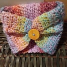 Handmade crochet children's cowl Neck warmer, butterfly design