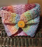 Handmade crochet children's cowl Neck warmer, butterfly design
