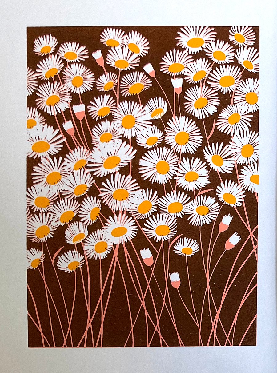 'Daisies' original screen print - Super Seconds Festival
