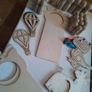 Craft supplies. Wooden craft blanks.