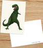 T Rex, Postcard with Dinosaur Illustration - Image 1