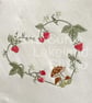Wild Strawberry Heart Irish Linen Embroidery Kit - Image 5