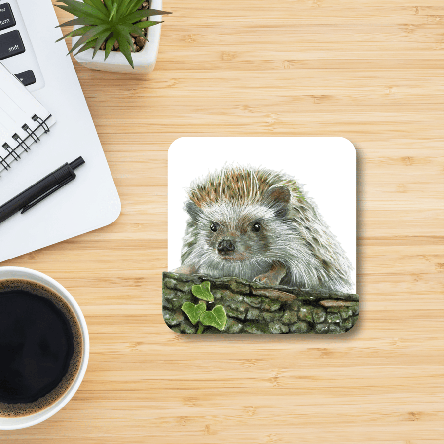 Coasters, Hedgehog Coaster, New Home Gift, Coffee Lover, Tea Lover, Wildlife