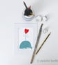 I Whaley Love You, whale with heart illustration, Giclee print - Image 7