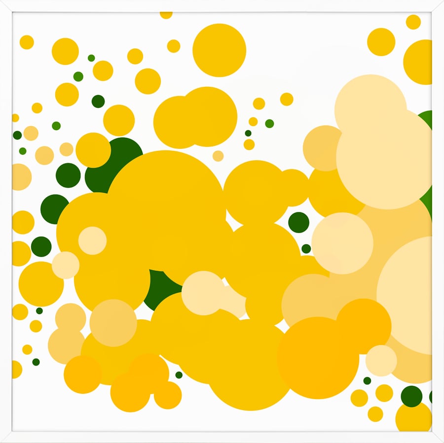 Sunburst, Geometric Abstract Bouquet Art Print