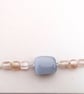 Moonstone and Vintage Pale Pink Satin Glass Bead Necklace - Image 7