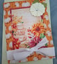 Autumn pumpkin Card - Greeting Card - Teacup Card - Treasured Keepsake - Image 1