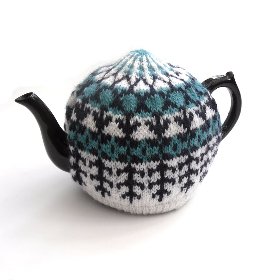 Hand Knitted Fair Isle Tea Cosy