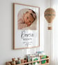 Personalised Baby Photo Print - Newborn Birth Stats - Nursery Wall Art Gift - Image 3