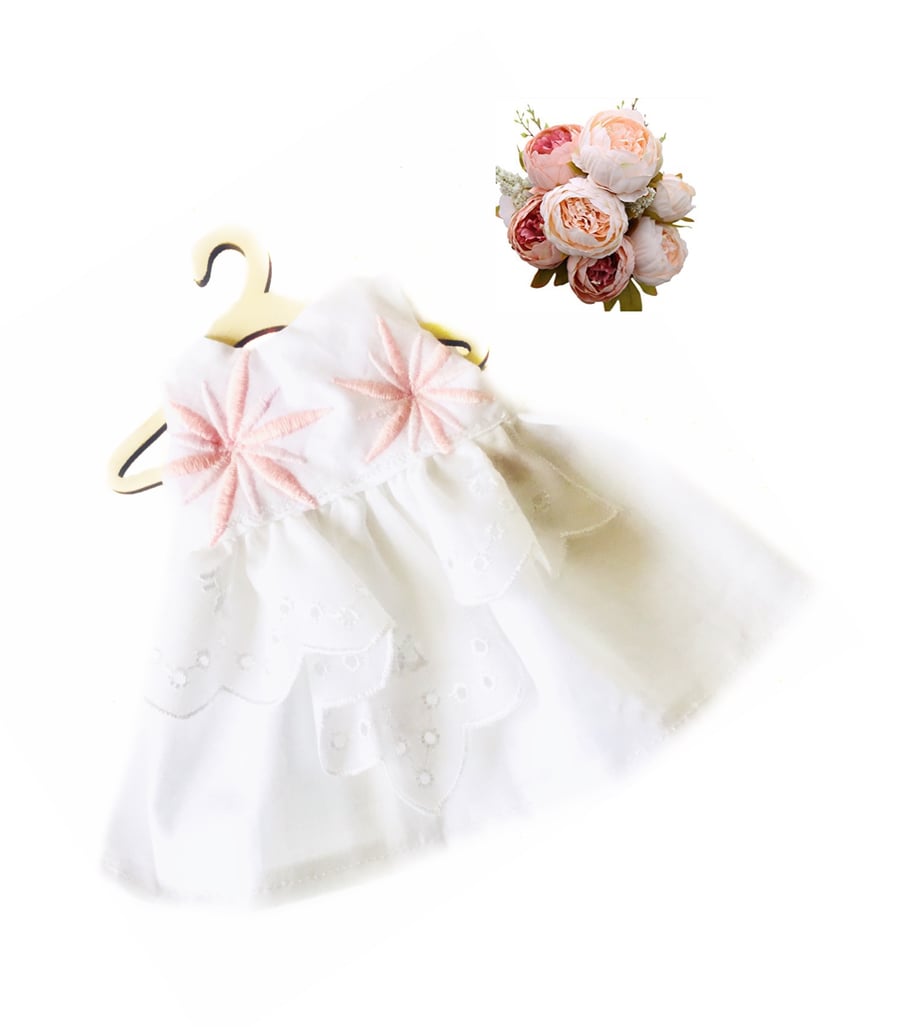 Embroidered white dress