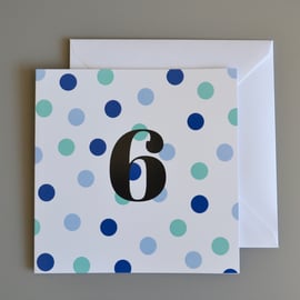 6th Birthday Card for Boy, Age Six, Sixth Birthday Card