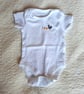 Hen and Chicks, Baby Vest, age 0-3 months, hand embroidered