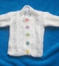 White Baby Hand Knitted Cardigan A Likely Yarn  - Image 1
