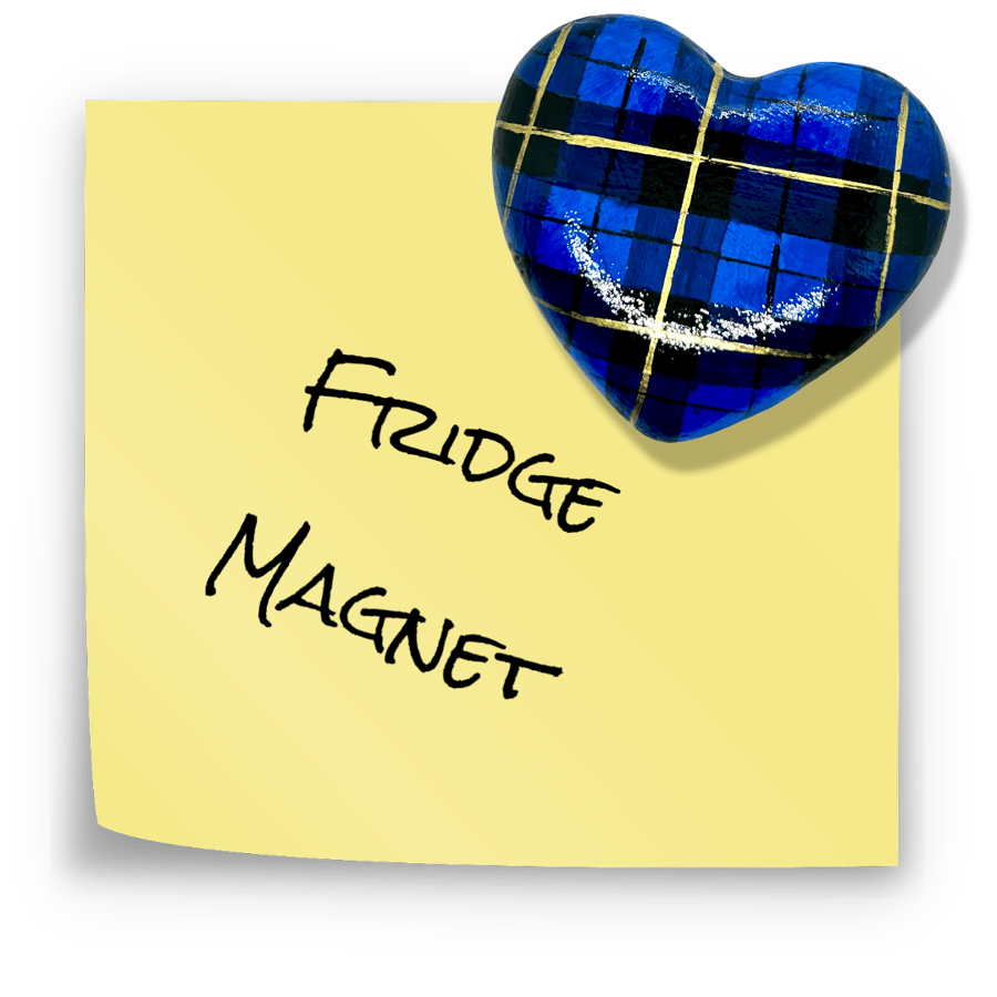 Tartan Heart Fridge Magnet
