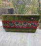 Ivy Tapestry long pouch with corduroy & vintage floral lining
