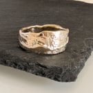 Solid 9 Carat Gold Hallmarked Band Textured UNISEX