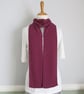 Hand Knit Scarf. Plum. - Image 2