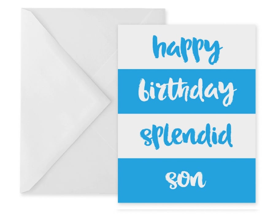 Splendid Son Birthday Card