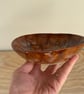 Handmade ceramic bowl, shallow brown stoneware bowl - Image 2