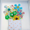 Fused glass pot of flowers picture 