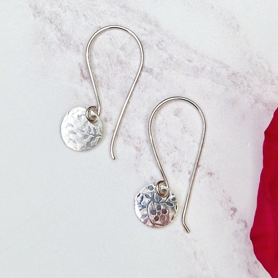  Silver Flower Earrings 