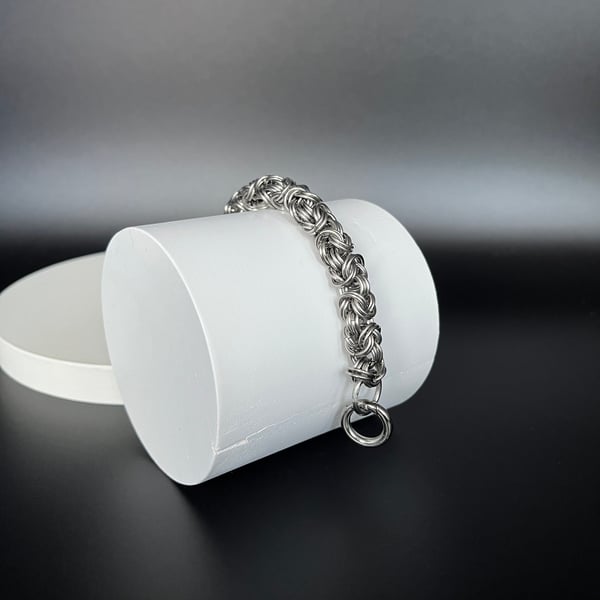 Stainless steel chunky chainmaille bracelet