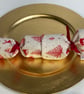 Pick and mix reusable Christmas Crackers. Linen-look with red trees and deer - Image 1