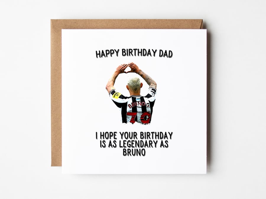 Bruno Guimaraes, Newcastle United Birthday Card, Newcastle Card For Son