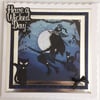 3D Luxury Handmade Card Pagan Halloween Have a Wicked Day Sexy Witch Cats
