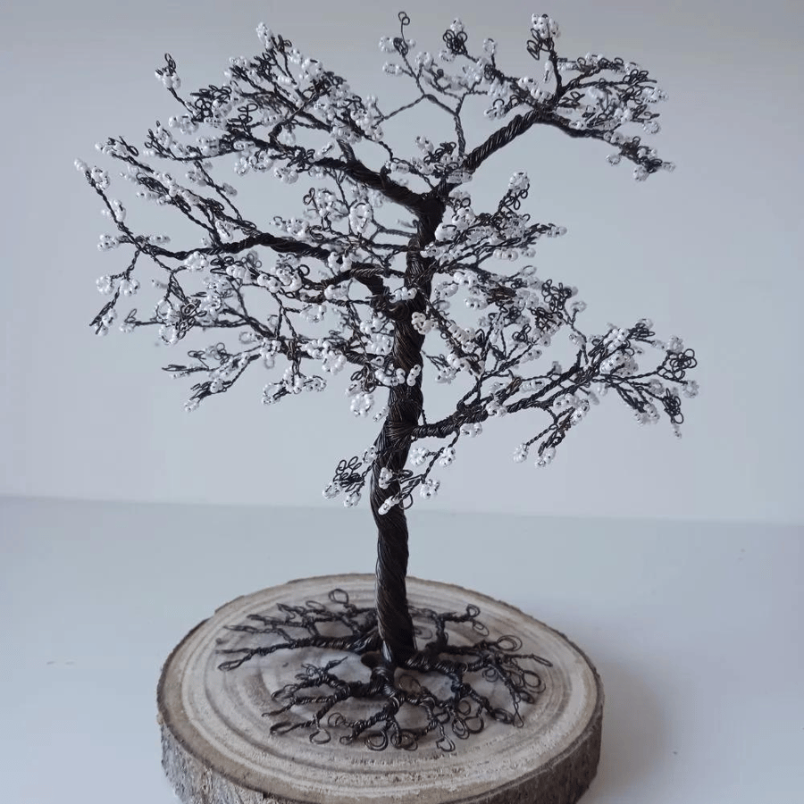Antique Copper Wire Tree Sculpture (Large)