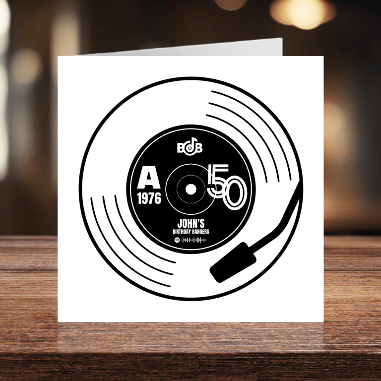 Milestone Birthday - printable artwork with personalisation and Spotify code