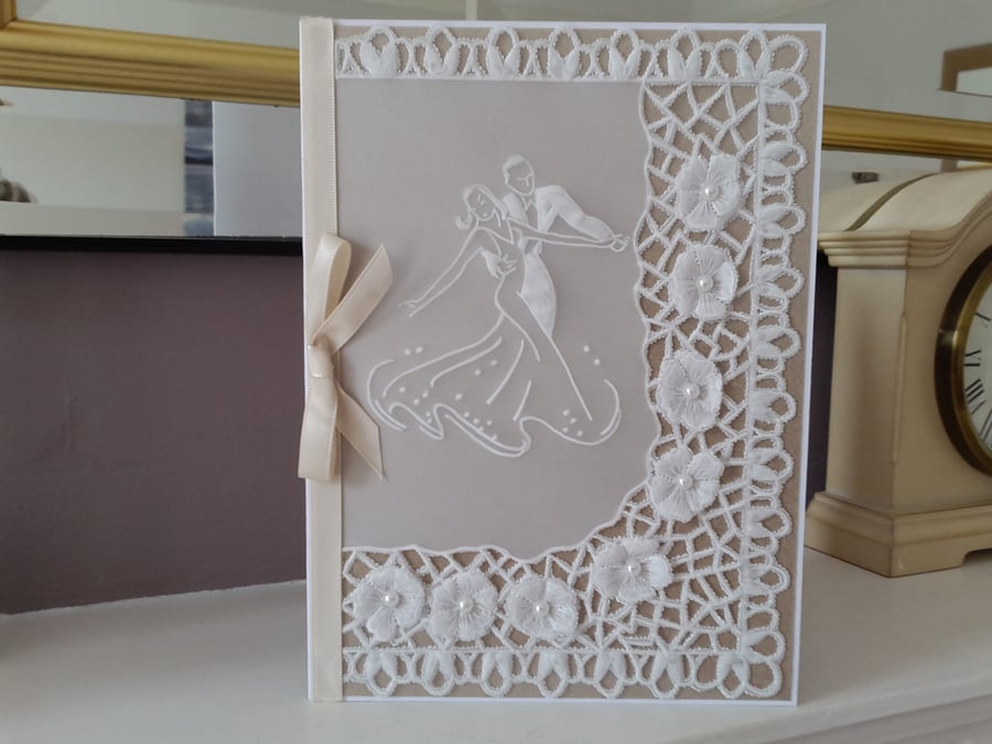 Dancing couple special parchment card