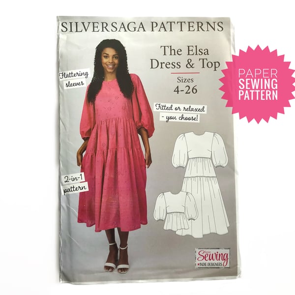 Paper Sewing Pattern, dress and top sewing pattern, New and Unopened