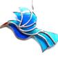 Hummingbird Blue Teal Suncatcher Stained Glass Handmade Bird - Image 4