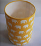 Handmade Drum Lampshade in Daiwabo's Japanese Tip Top Elephants Fabric - Image 2