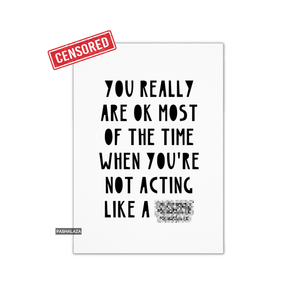 Funny Sorry Card - Novelty Apology Banter Greeting Card