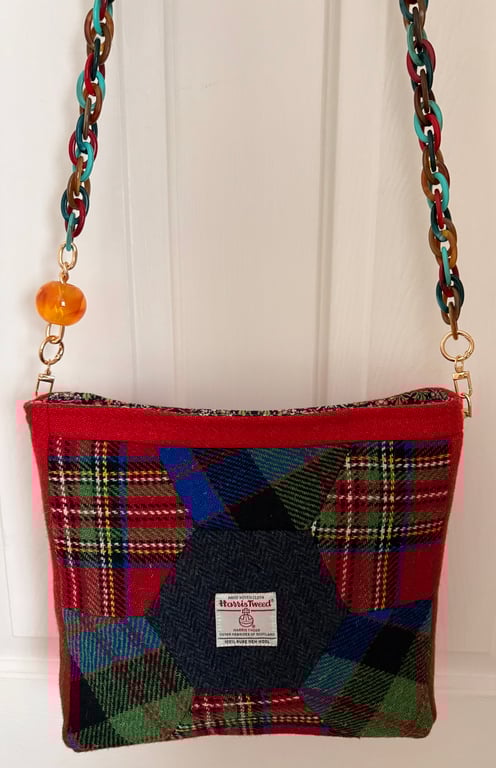 Harris Tweed Patchwork Crossbody Bag